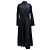Abito camicia midi a maniche lunghe Elenor in cotone nero di Tory Burch