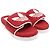 Adidas x Gucci Monogramm-Slides aus roter Baumwolle - Ansicht 3