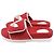 Adidas x Gucci Monogramm-Slides aus roter Baumwolle - Ansicht 4