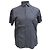 Camicia a maniche corte con bottoni stampata Ermenegildo Zegna in cotone blu navy