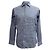 Camisa de manga larga abotonada de algodón azul con estampado de cuadros Etro