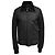 Schwarze Lederjacke mit Shearling-Futter von Rick Owens