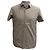 Camicia a maniche corte con bottoni Miu Miu in cotone beige