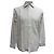 Camicia a maniche lunghe con bottoni in cotone bianco a trama waffle Etro Crudo