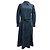 Abito camicia midi a maniche lunghe Tory Burch Artist in cotone blu navy