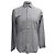 Ermenegildo Zegna Camicia a maniche lunghe con bottoni stampata Z Zegna in cotone grigio