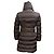 Abrigo Puffer Vos de Moncler con Bolsillos en Poliamida Marrón Castaño Roja - vista 3