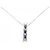 Autre Marque Saphir-Diamant-Halskette Pt900 Pt850 Blau