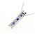 Autre Marque Saphir-Diamant-Halskette Pt900 Pt850 Blau - Ansicht 4