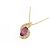 Autre Marque Au750 Granat-Diamant-Halskette Golden - Ansicht 3