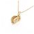 Autre Marque Au750 Granat-Diamant-Halskette Golden - Ansicht 4