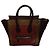 Céline Celine Luggage Tasche aus mehrfarbigem Leder Braun Rot