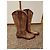 Autre Marque Botas altas de cuero marrón con cremallera lateral Castaño - vista 4