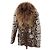 Giacca Philipp Plein con pelliccia e stampa leopardata Marrone Bianco Stampa leopardo