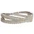 Bracciale Cuff Hyperbola Swarovski Placcato Rodio Bianco con Cristalli Brillanti di Zircone