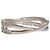 Bracciale Cuff Hyperbola Swarovski Placcato Rodio Bianco con Cristalli Brillanti di Zircone - vista 3