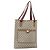 Borsa tote in PVC beige e oro della linea Sherry GG Plus Supreme di GUCCI Auth ka2201 D'oro