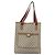 Borsa tote in PVC beige e oro della linea Sherry GG Plus Supreme di GUCCI Auth ka2201 D'oro - vista 2