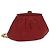 Pochette a spalla con catena CHANEL in pelle matelassé rossa con CC dorato Auth 169581