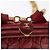 Pochette a spalla con catena CHANEL in pelle matelassé rossa con CC dorato Auth 169581 - vista 14