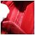 Pochette a spalla con catena CHANEL in pelle matelassé rossa con CC dorato Auth 169581 - vista 16