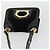 Borsa a Spalla Gancini in Pelle Scamosciata Nera e Oro Salvatore Ferragamo Auth 163457 Nero D'oro - vista 6