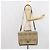 Borsa a mano Burberrys Nova Check PVC 2 vie Beige Oro Auth 168170 D'oro - vista 24