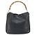 Borsa a mano in pelle nera e oro GUCCI Bamboo Auth bs33028 Nero D'oro - vista 3