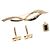 Accessori Christian Dior set di 3 in metallo tono oro Auth ka2086