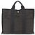 Hermès HERMES Borsa a Mano Her Line Tote MM in Tela Grigia Auth 163456 Marrone - vista 2