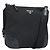 Borsa a Spalla PRADA in Nylon Pelle Nera Argento Autentica 169453 Nero