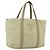 PRADA Borsa a mano in nylon crema argento Auth bs33166 Crudo