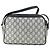 Borsa a Spalla GUCCI GG Plus Supreme PVC Blu Navy Oro Auth SW2094 D'oro - vista 3