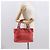 LOEWE Anagram Americana 28 Borsa a mano in pelle rossa argento Auth hk3375 Rosso - vista 23