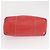 LOEWE Anagram Americana 28 Borsa a mano in pelle rossa argento Auth hk3375 Rosso - vista 5