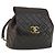 CHANEL Mochila Matelassé de Piel de Cordero Marrón Oscuro Oro CC Auth ki6346 Dorado