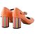 Missoni arancione con un tacco a blocco a righe multicolore distintivo - vista 3