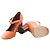 Missoni arancione con un tacco a blocco a righe multicolore distintivo - vista 7