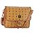Borsa a Spalla MCM Vicetos Logogram in Pelle PVC Marrone Oro Auth BA9893 D'oro