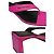 Mules Balenciaga Double Square in pelle rosa e nera - vista 11