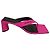 Mules Balenciaga Double Square in pelle rosa e nera - vista 3