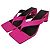 Mules Balenciaga Double Square in pelle rosa e nera - vista 4