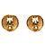 Vintage Gold Plated Logo Löwen Clip Ohrringe von Chanel Golden - Ansicht 2