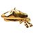 Chanel Gold Plated Beret with Ribbon Motif Brooch Golden