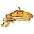 Chanel Gold Plated Beret with Ribbon Motif Brooch Golden - view 2
