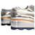 Brogues Prada in pelle argento metallizzato con piattaforma - vista 10