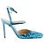 Stiletto azul con lentejuelas Cesare Paciotti con tira en el tobillo