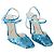 Stiletto azul con lentejuelas Cesare Paciotti con tira en el tobillo - vista 2