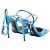 Stiletto azul con lentejuelas Cesare Paciotti con tira en el tobillo - vista 3