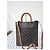 Triomphe Céline Borsa tote verticale Celine in tela monogramma marrone - vista 3